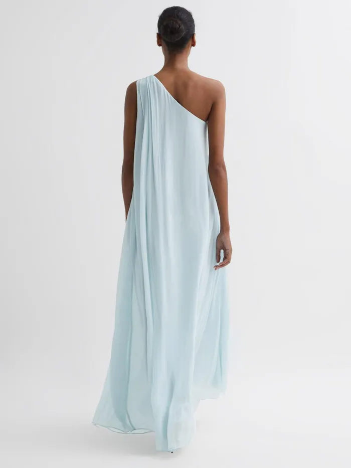 Reiss Dresses Charly One Shoulder Maxi Dress Green 8211 Women