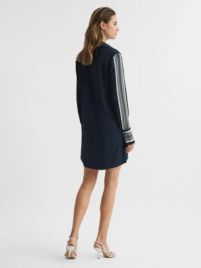 Reiss Dresses Ellie Side Stripe Mini Dress Navy 8211 Women
