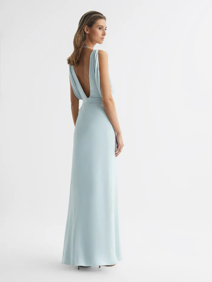 Reiss Dresses Ida Cowl Neck Bridesmaid Maxi Dress Green 8211 Women