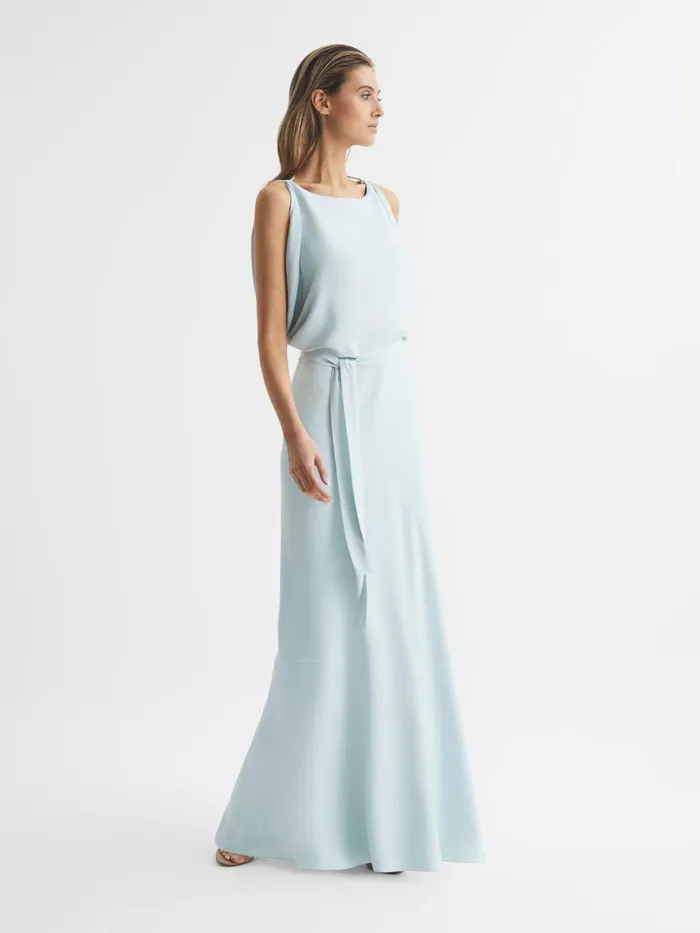 Reiss Dresses Ida Cowl Neck Bridesmaid Maxi Dress Green 8211 Women