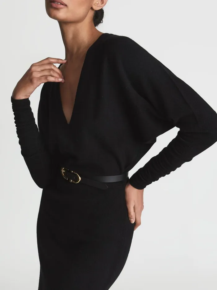 Reiss Dresses Jenna Cashmere Blend Ruched Sleeve Dress 8211 Women