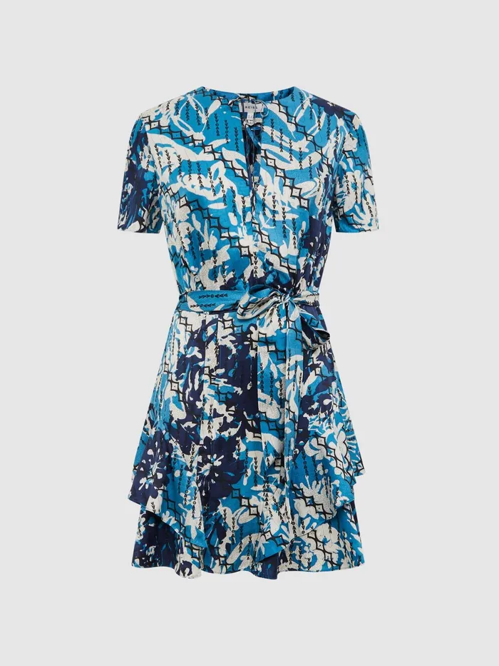 Reiss Dresses Posey Ditsy Printed Mini Dress Blue 8211 Women