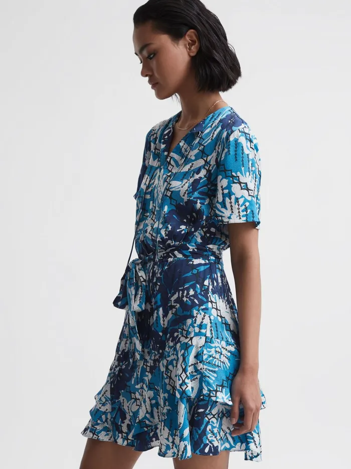 Reiss Dresses Posey Ditsy Printed Mini Dress Blue 8211 Women