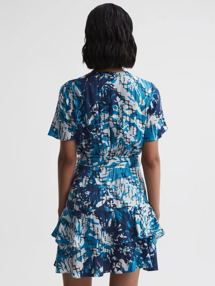Reiss Dresses Posey Ditsy Printed Mini Dress Blue 8211 Women