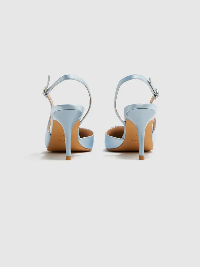 Reiss Heels Cecily Pointed Court Shoes Blue 8211 Women