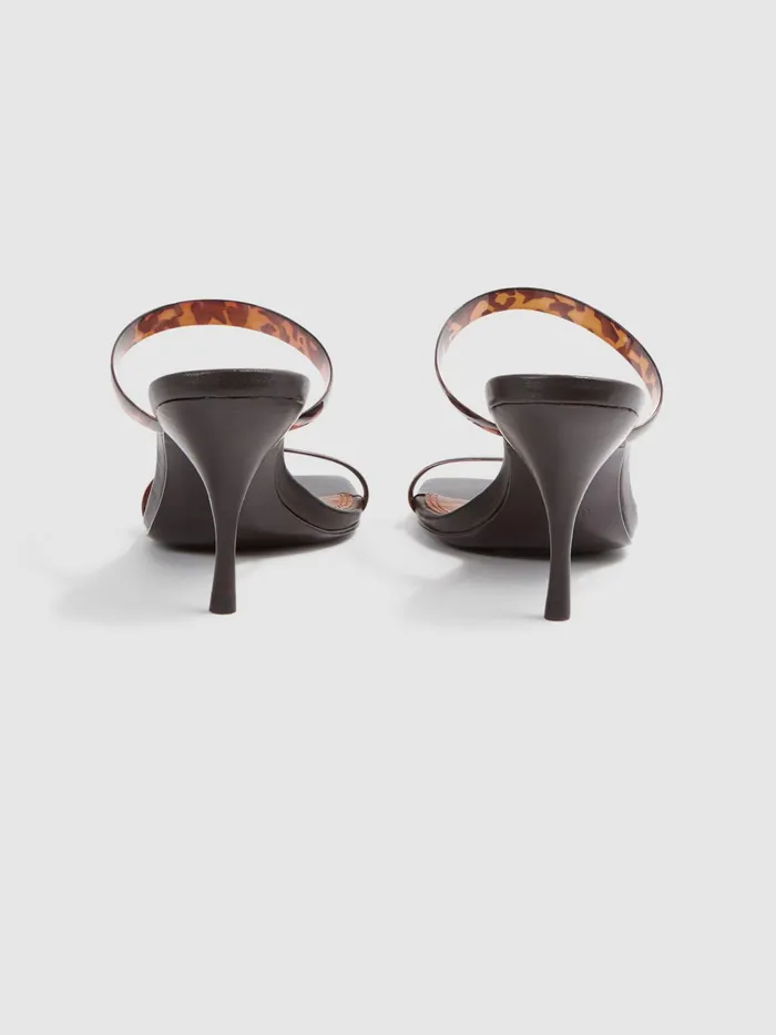 Reiss Heels Emery Tortoiseshell Double Strap Heels Tortoise 8211 Women