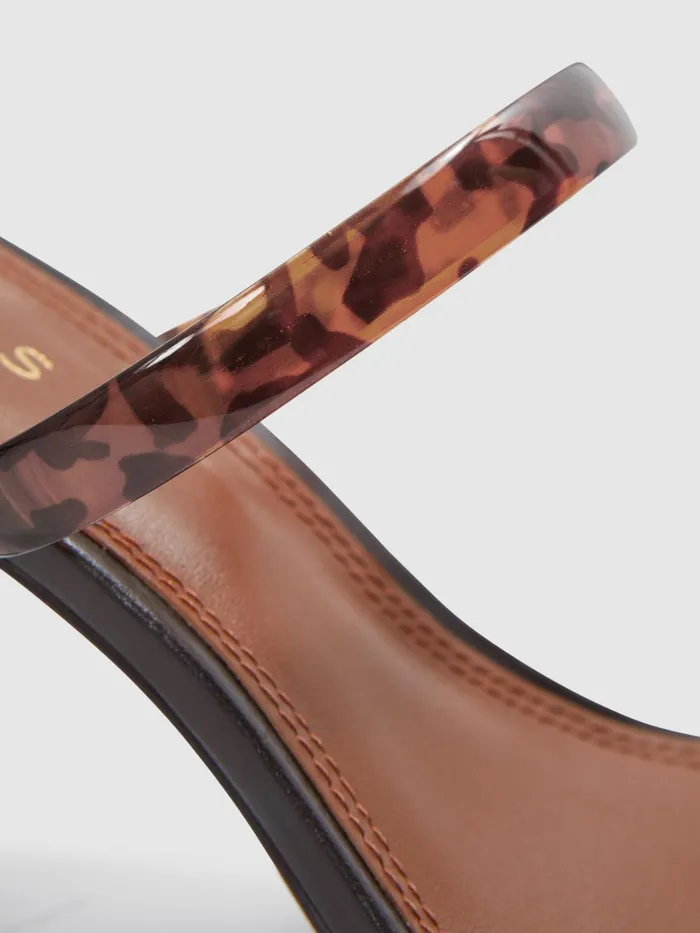 Reiss Heels Emery Tortoiseshell Double Strap Heels Tortoise 8211 Women