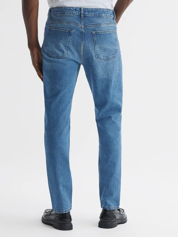 Reiss Jeans Calik Tapered Slim Fit Jeans Washed Blue 8211 Men