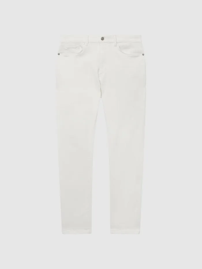 Reiss Jeans Dover Slim Fit Brushed Jeans White 8211 Men