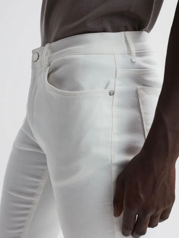 Reiss Jeans Dover Slim Fit Brushed Jeans White 8211 Men