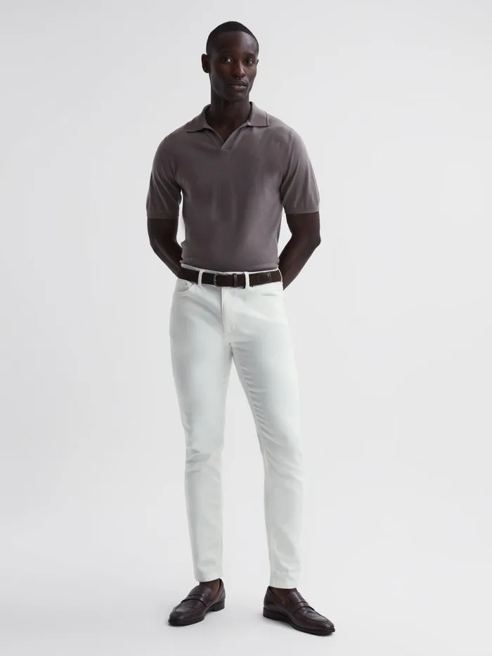 Reiss Jeans Dover Slim Fit Brushed Jeans White 8211 Men