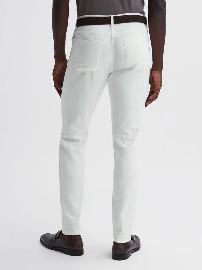 Reiss Jeans Dover Slim Fit Brushed Jeans White 8211 Men