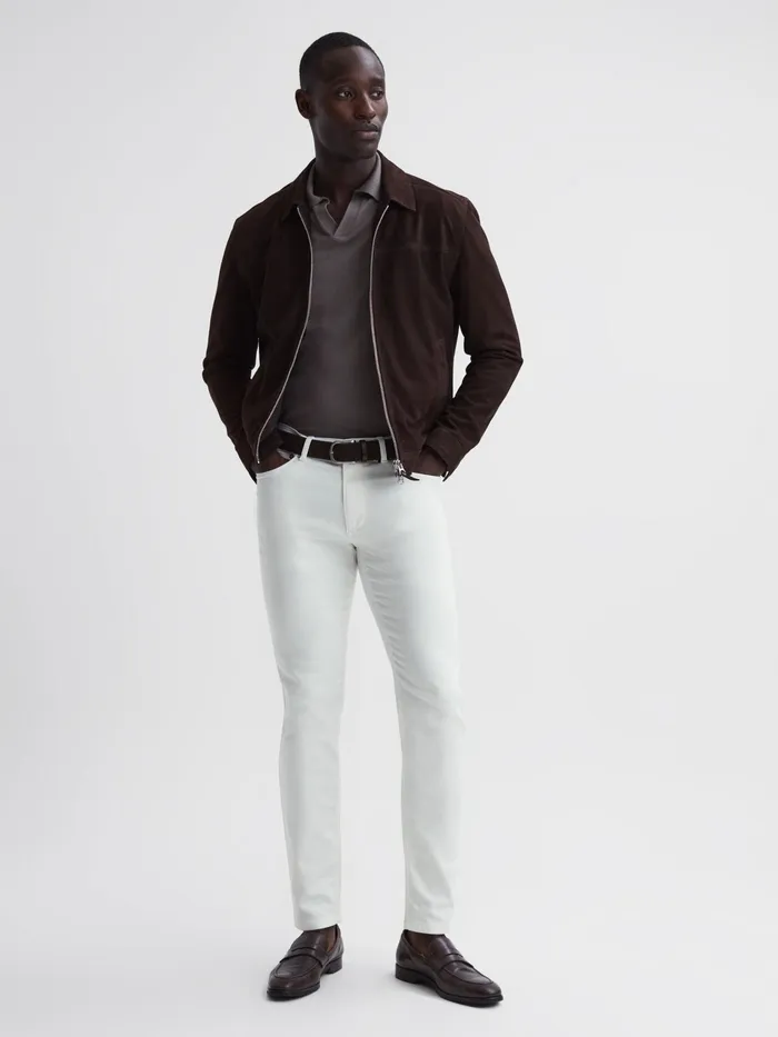 Reiss Jeans Dover Slim Fit Brushed Jeans White 8211 Men