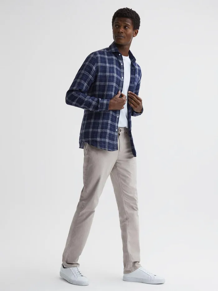 Reiss Jeans Federal Paige Regular Fit Straight Leg Jeans Oyster 8211 Men
