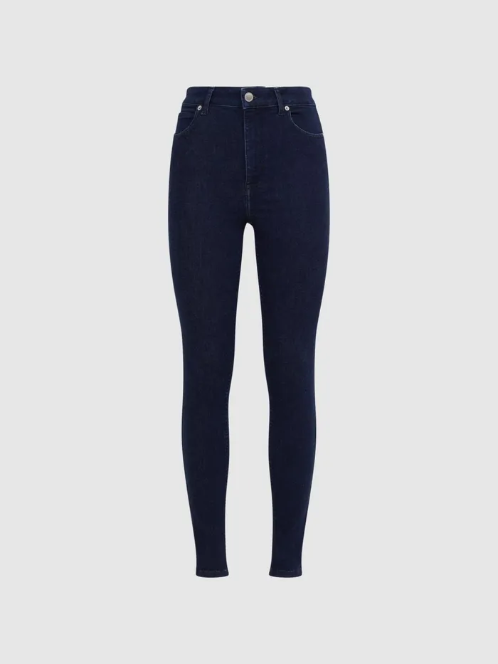 Reiss Jeans Garcia Contour High Rise Skinny Jeans Dark Blue 8211 Women