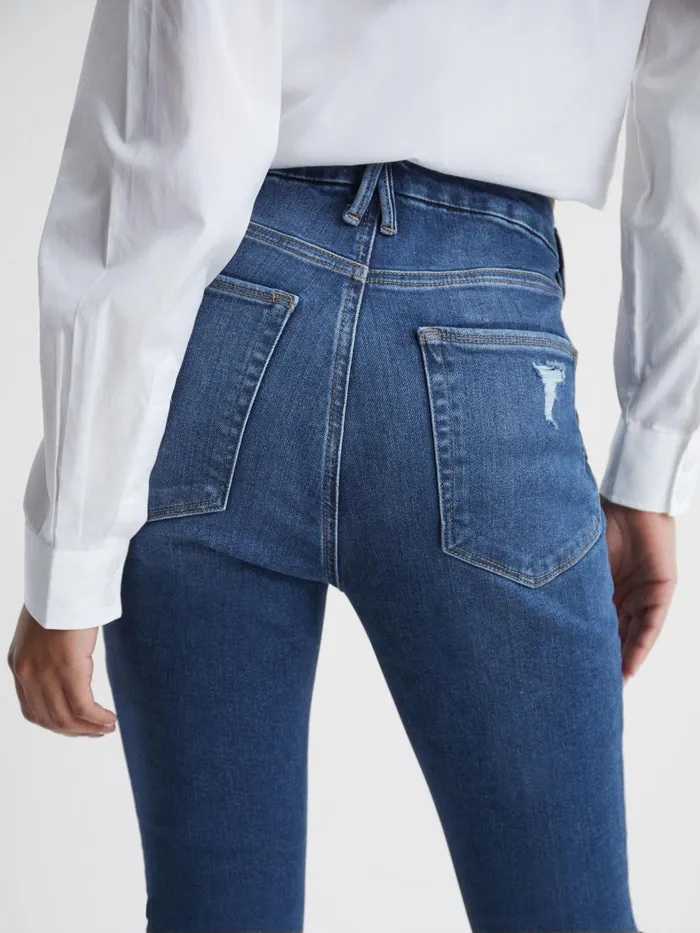Reiss Jeans Good American Cropped Skinny Jeans Dark Blue 8211 Women