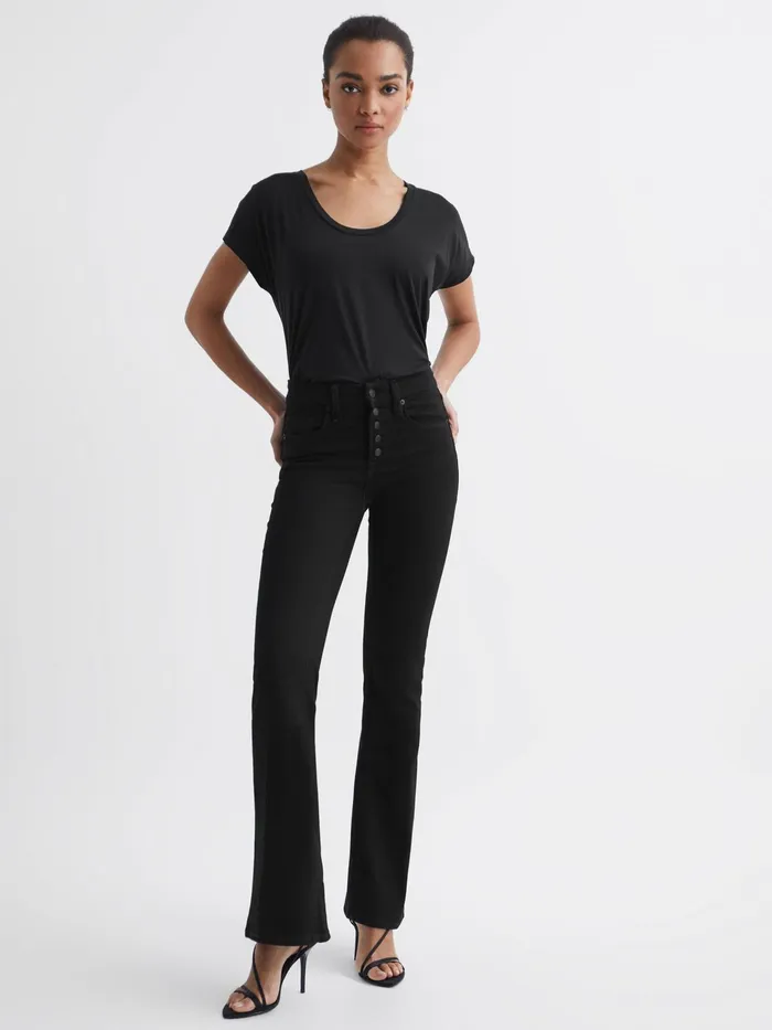 Reiss Jeans Good American Flared Jeans Black 8211 Women