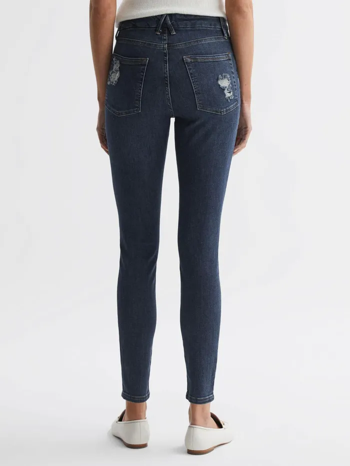 Reiss Jeans Good American Good American Released Hem Skinny Jeans Dark Blue 8211 Women