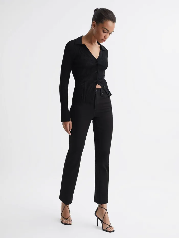 Reiss Jeans Good American Straight Jeans Black 8211 Women