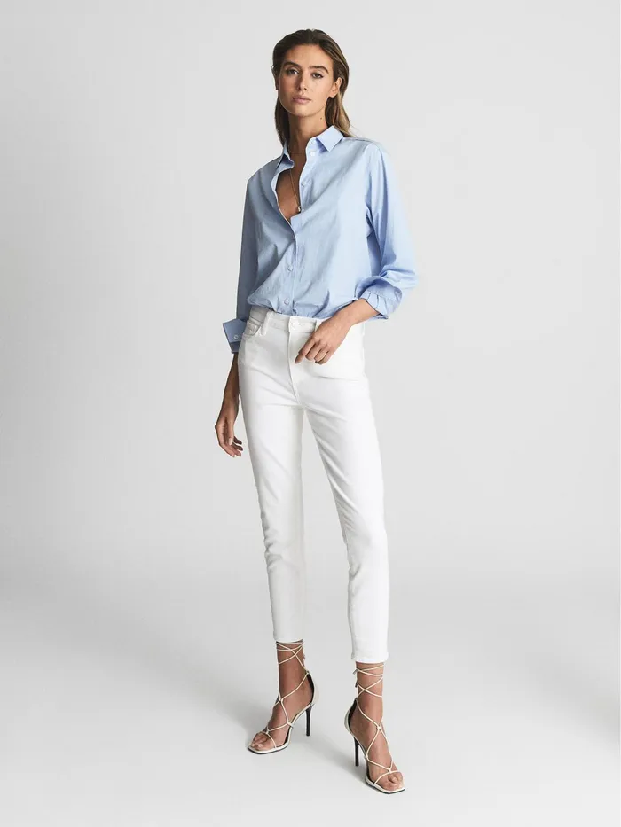 Reiss Jeans Hoxton Paige Cropped Skinny Jeans White 8211 Women