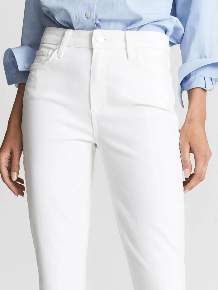 Reiss Jeans Hoxton Paige Cropped Skinny Jeans White 8211 Women