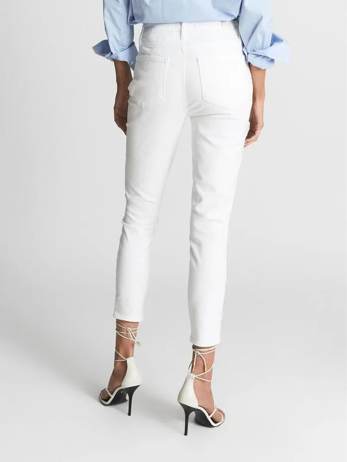 Reiss Jeans Hoxton Paige Cropped Skinny Jeans White 8211 Women