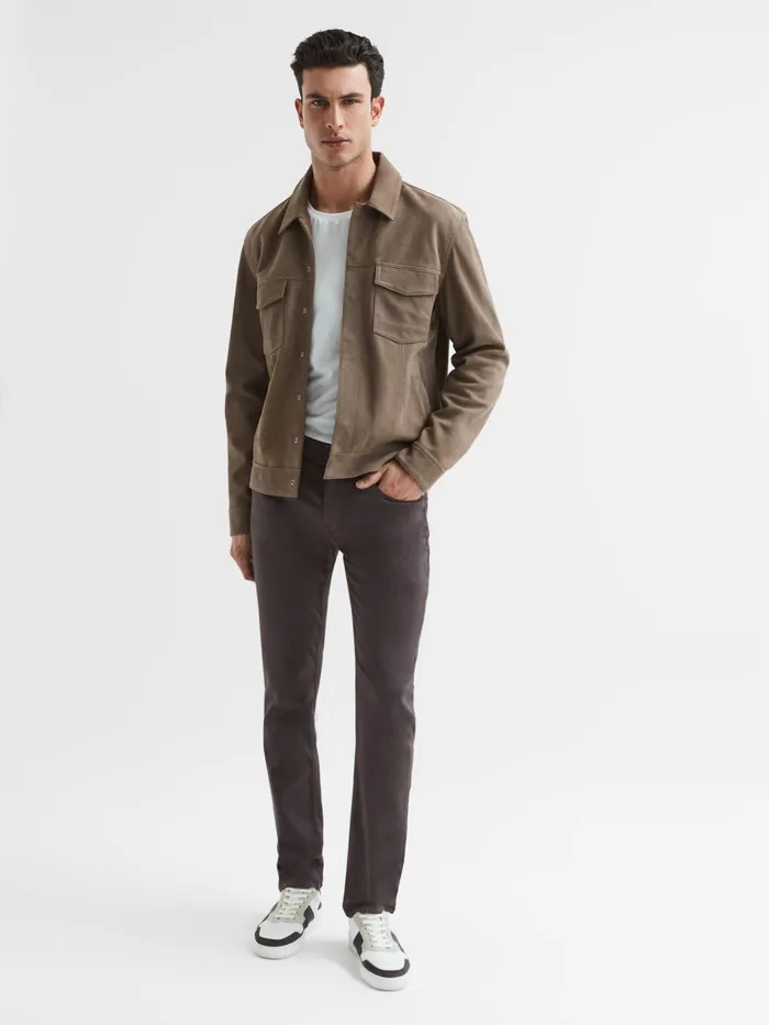 Reiss Jeans Lennox Paige Slim Fit High Stretch Jeans Twilight Truffle 8211 Men