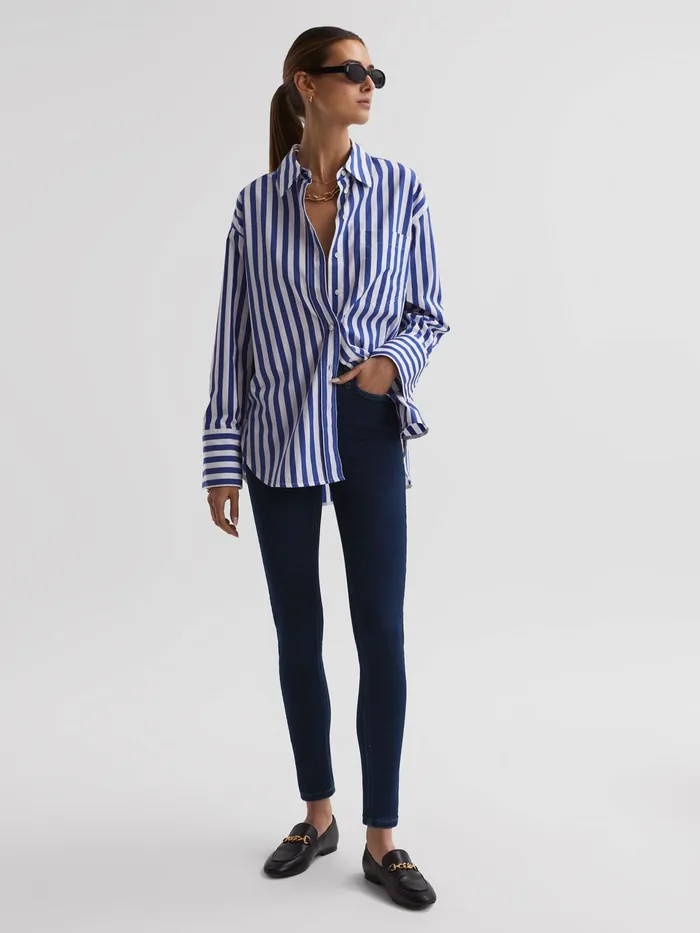 Reiss Jeans Lux Mid Rise Skinny Jeans Indigo 8211 Women