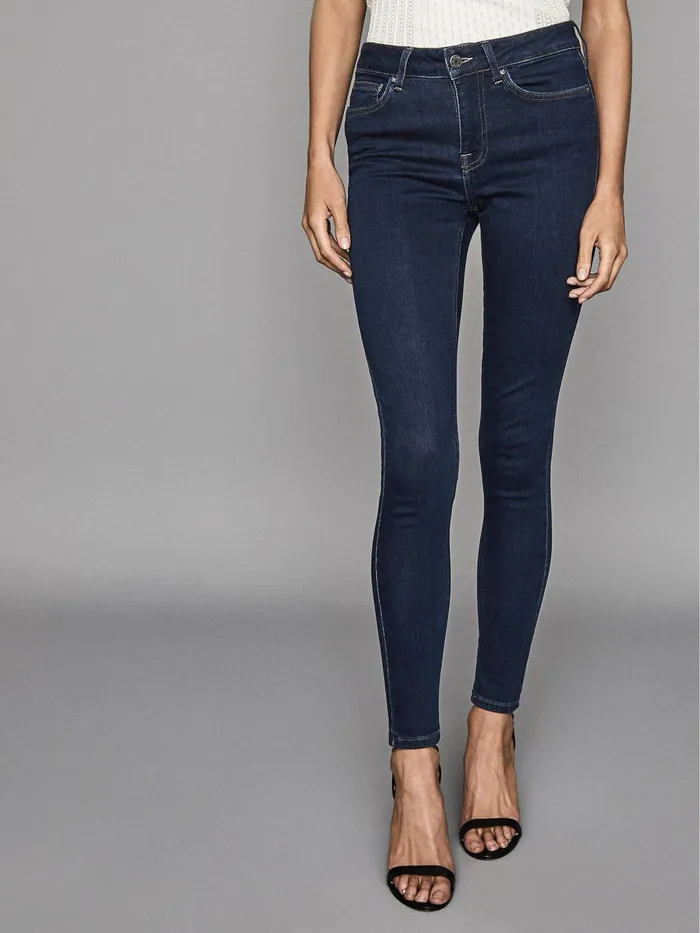 Reiss Jeans Lux Mid Rise Skinny Jeans Indigo 8211 Women