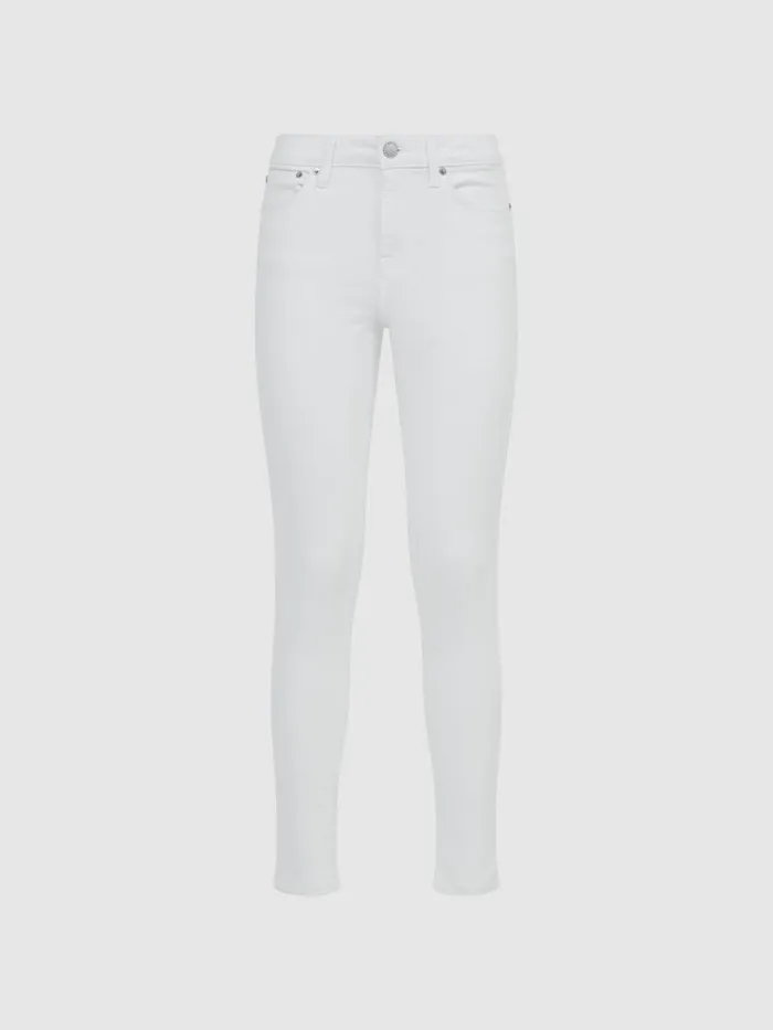 Reiss Jeans Lux Mid Rise Skinny Jeans White 8211 Women