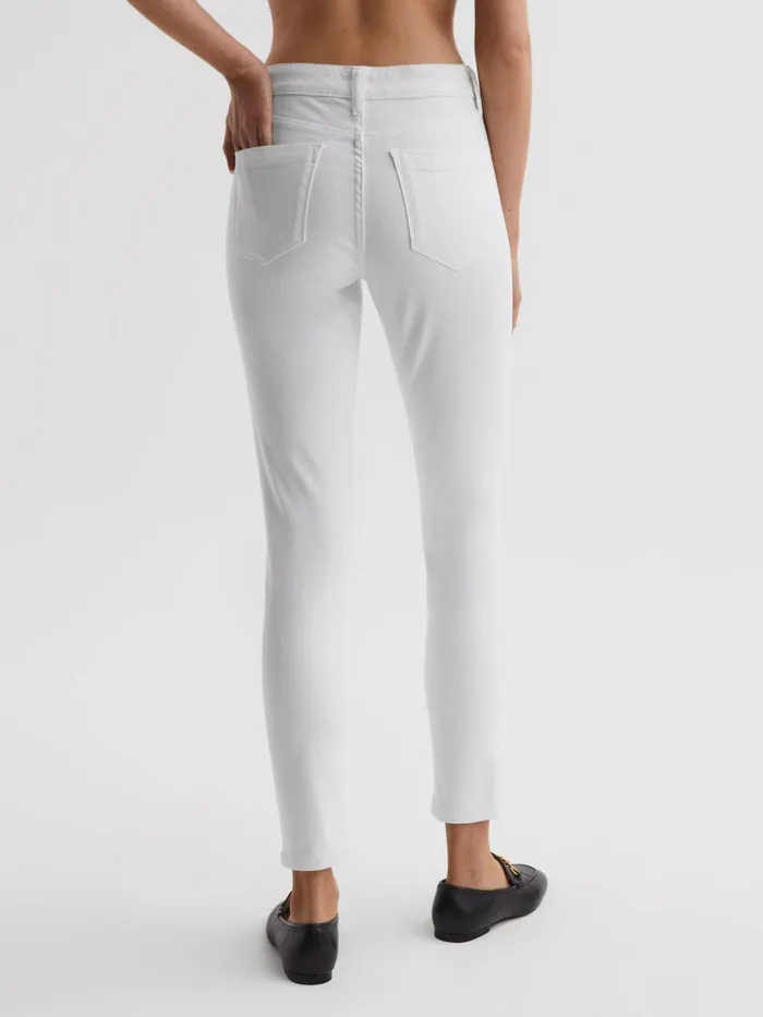 Reiss Jeans Lux Mid Rise Skinny Jeans White 8211 Women