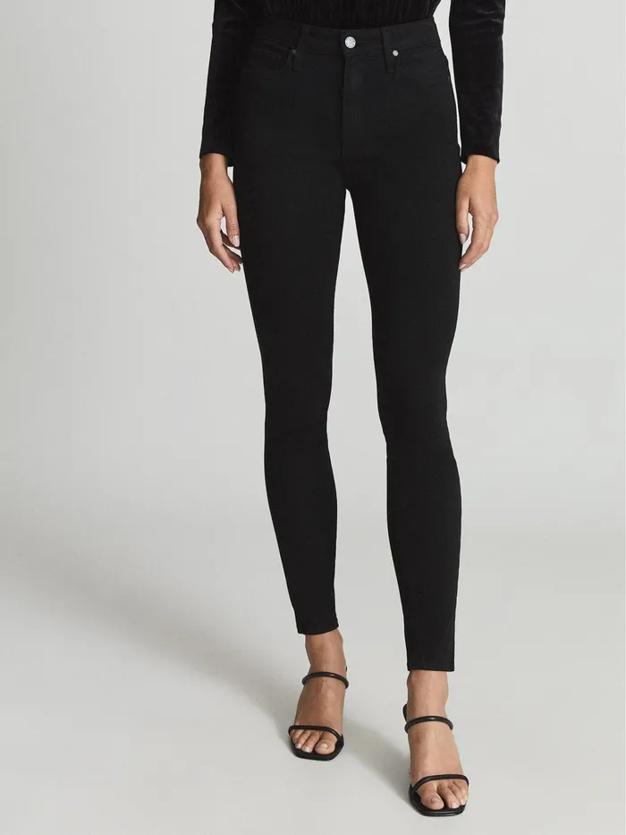 Reiss Jeans Margot Paige High Rise Stretch Skinny Jeans Black 8211 Women