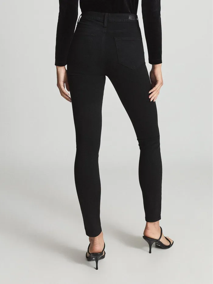 Reiss Jeans Margot Paige High Rise Stretch Skinny Jeans Black 8211 Women