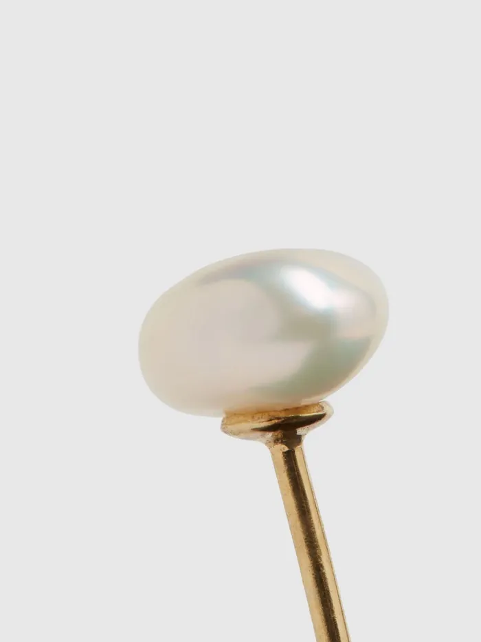 Reiss Jewellery Baroque Maria Black Stud Earring Gold 8211 Women