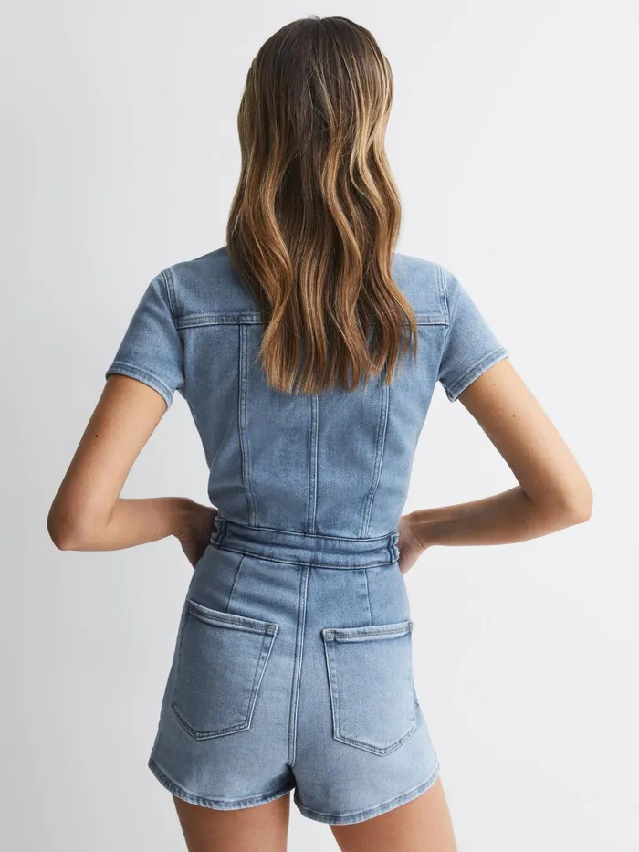 Reiss Jumpsuits Good American Denim Playsuit Blue 8211 Women