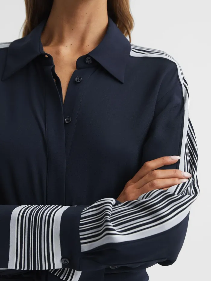 Reiss Jumpsuits Selma Long Sleeve Jumpsuit Navy 8211 Women
