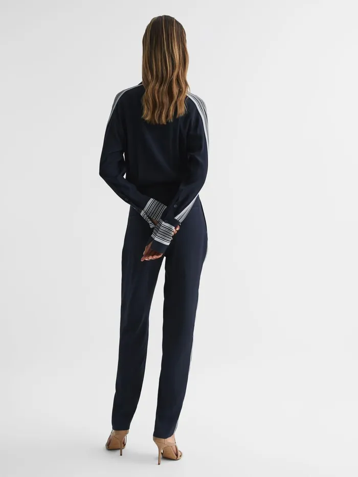 Reiss Jumpsuits Selma Long Sleeve Jumpsuit Navy 8211 Women