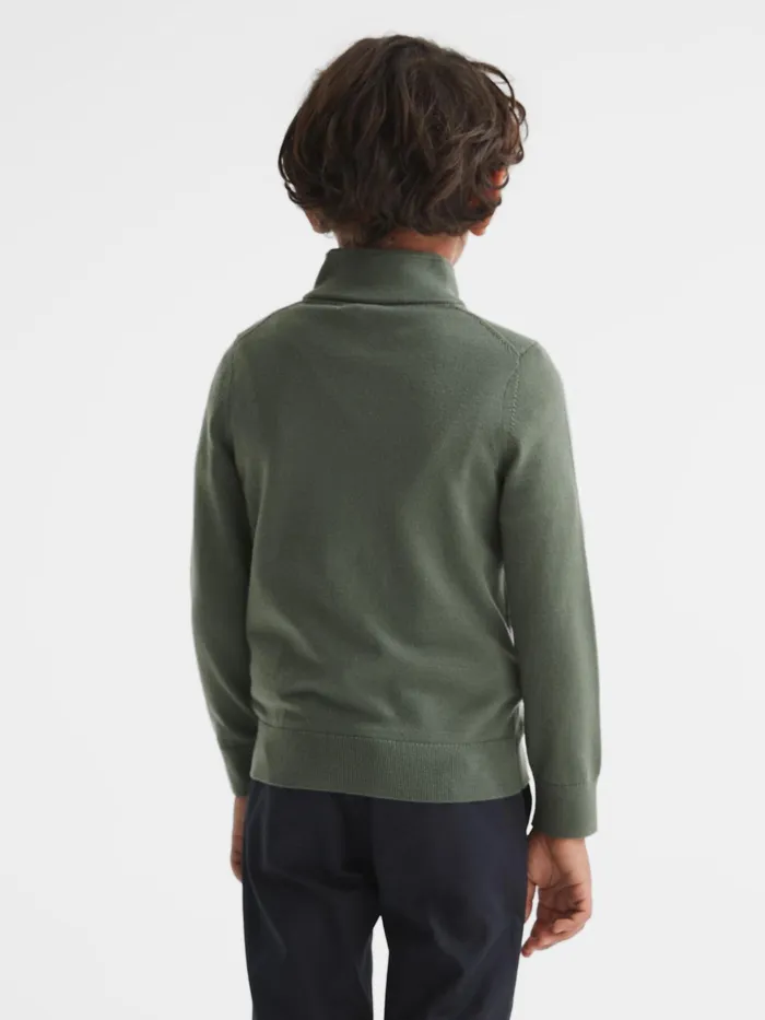 Reiss Knitwear Blackhall Zip Up Knitted Jumper Rosemary 8211 Children