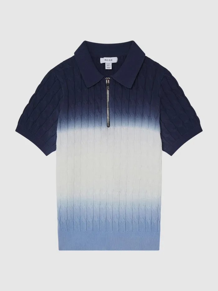 Reiss Knitwear Micah Polo Shirt Blue 8211 Children