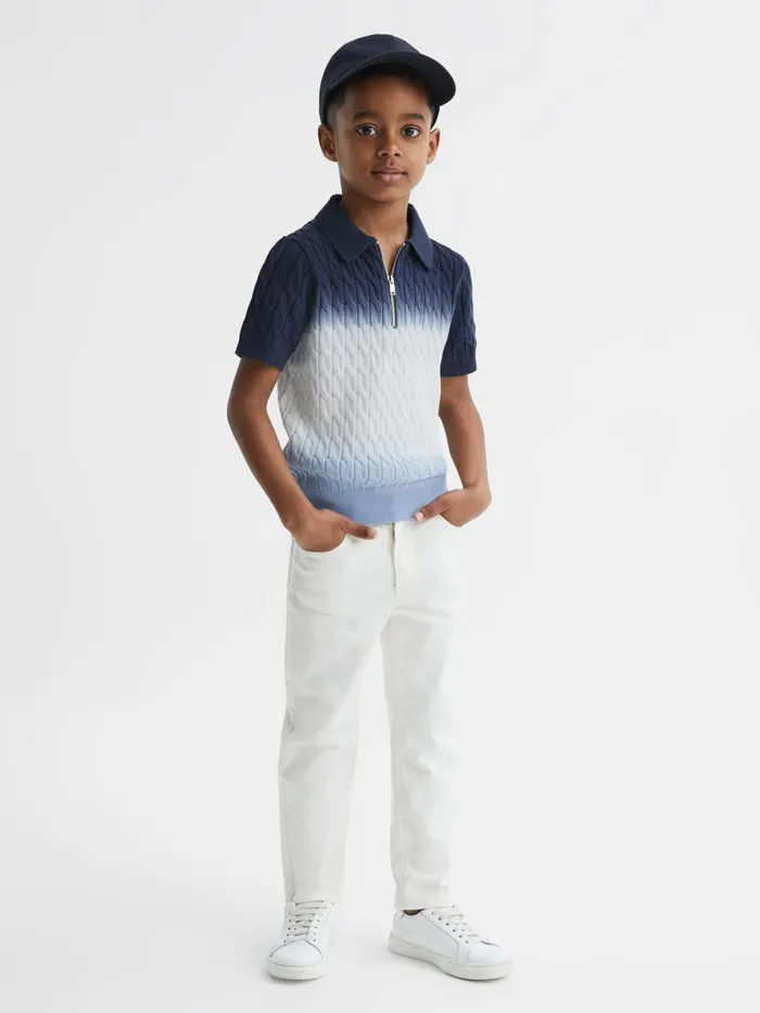 Reiss Knitwear Micah Polo Shirt Blue 8211 Children