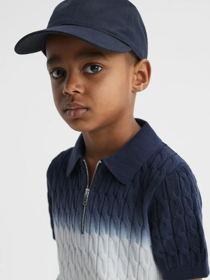 Reiss Knitwear Micah Polo Shirt Blue 8211 Children