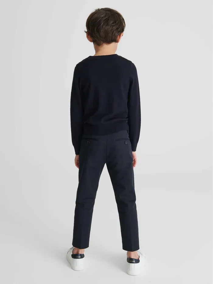 Reiss Knitwear Wessex Junior Crew Neck Knitted Jumper Navy 8211 Children