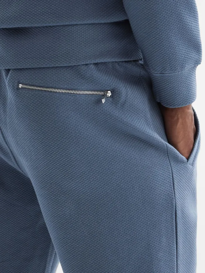 Reiss Loungewear and Nightwear Robin Textured Drawstring Shorts Airforce Blue 8211 Men