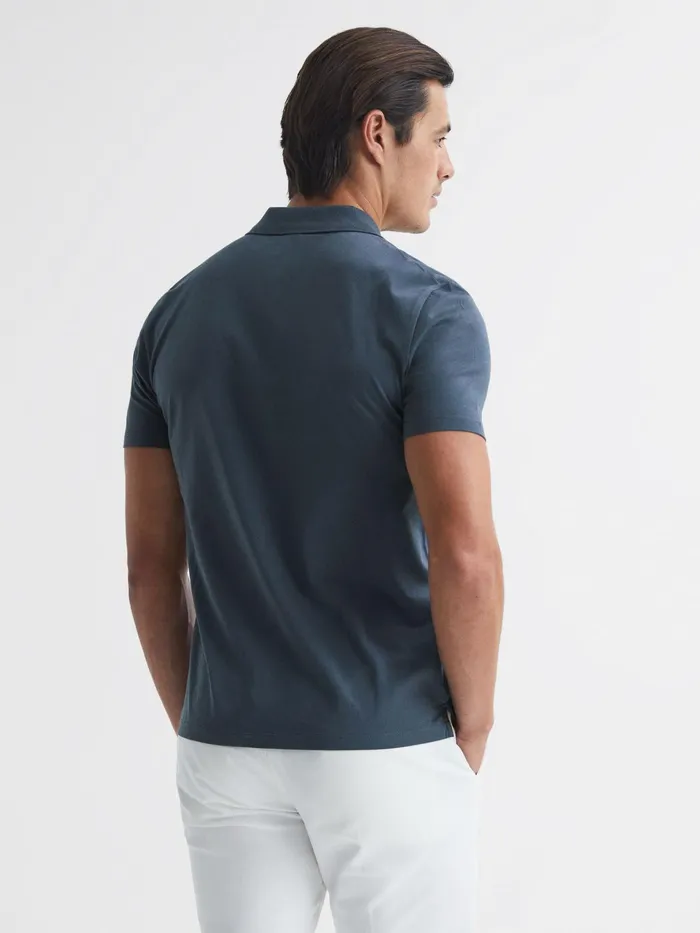 Reiss Polo Shirts Austin Polo Shirt Steel Blue 8211 Men