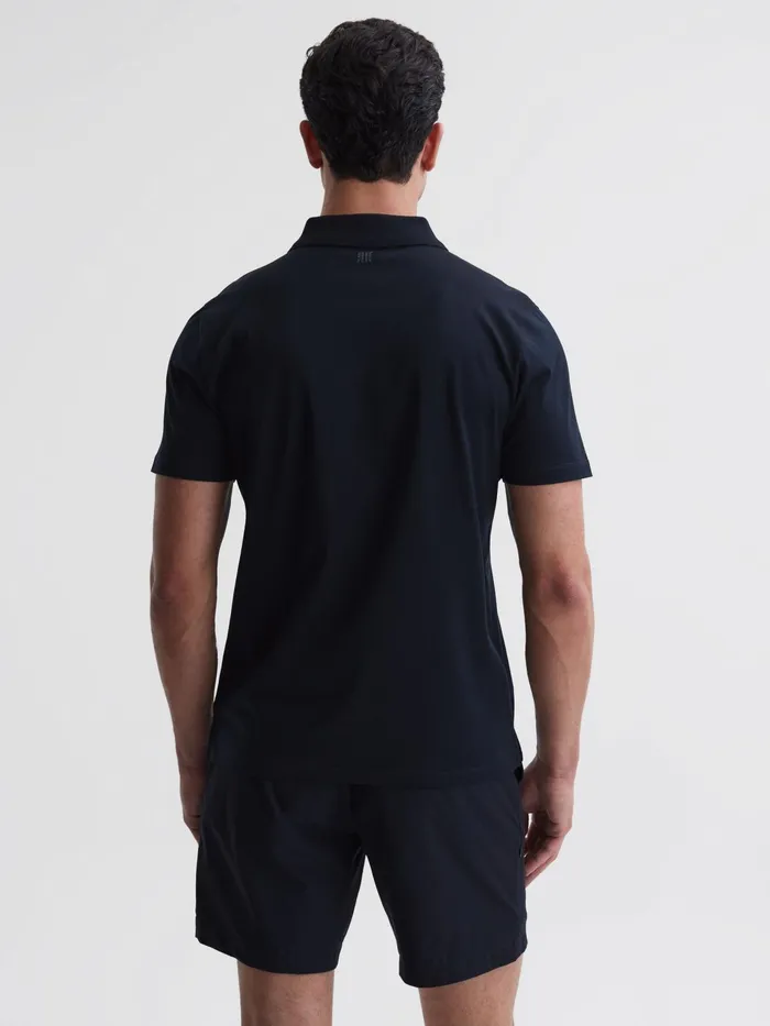 Reiss Polo Shirts Belfry Mercerised Egyptian Cotton Polo Shirt Navy 8211 Men