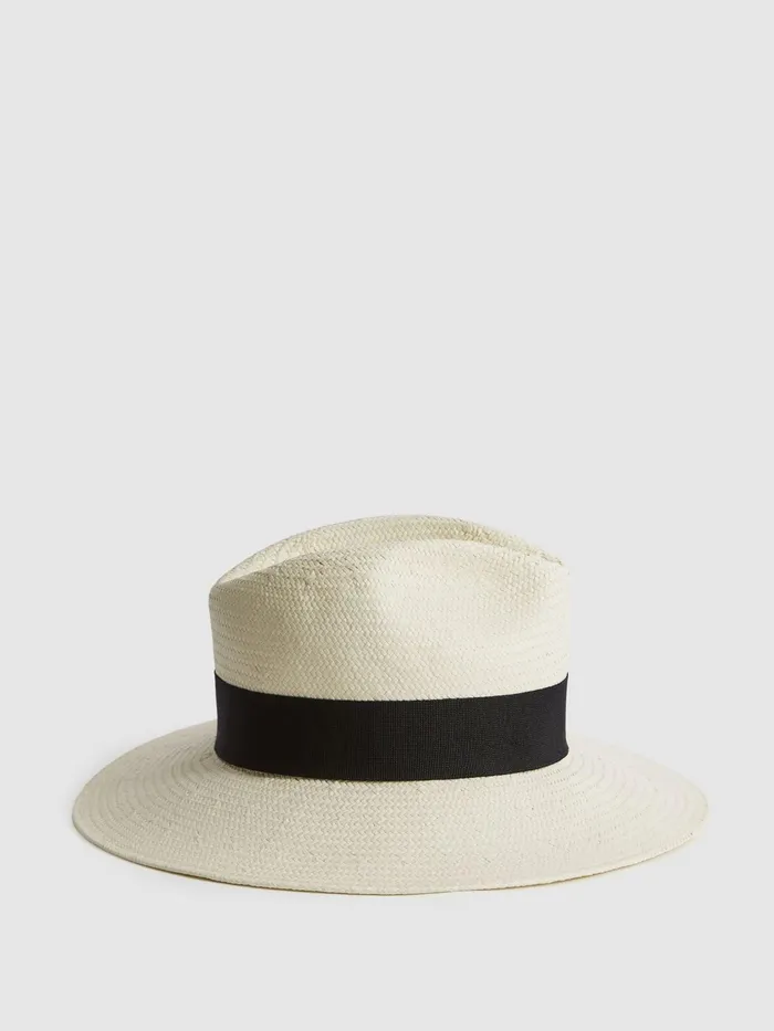 Reiss Scarves Hats and Gloves Arabella Straw Hat White 8211 Women