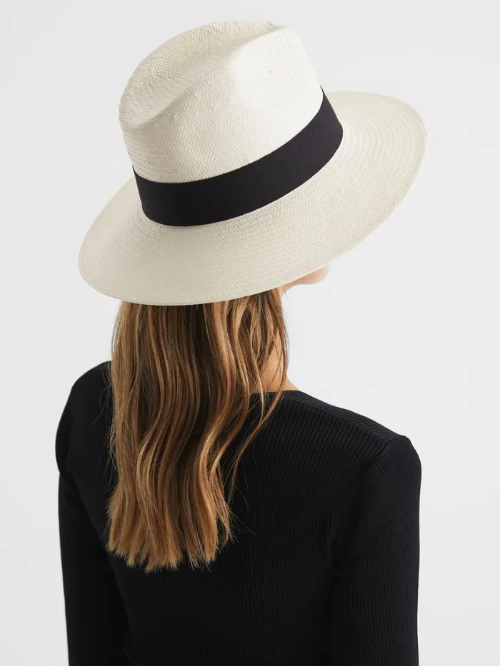 Reiss Scarves Hats and Gloves Arabella Straw Hat White 8211 Women