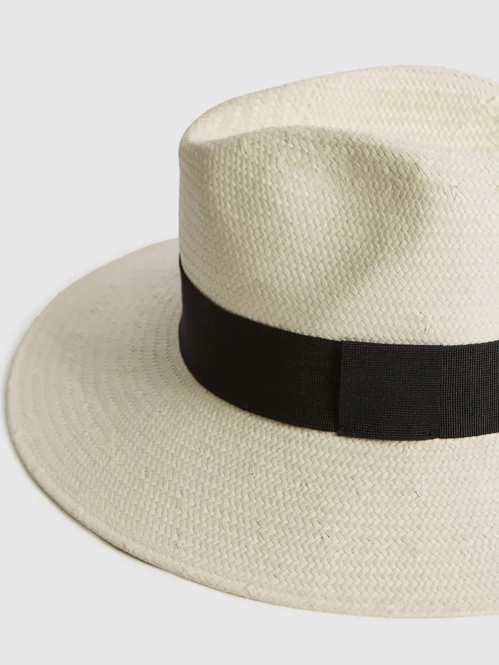 Reiss Scarves Hats and Gloves Arabella Straw Hat White 8211 Women