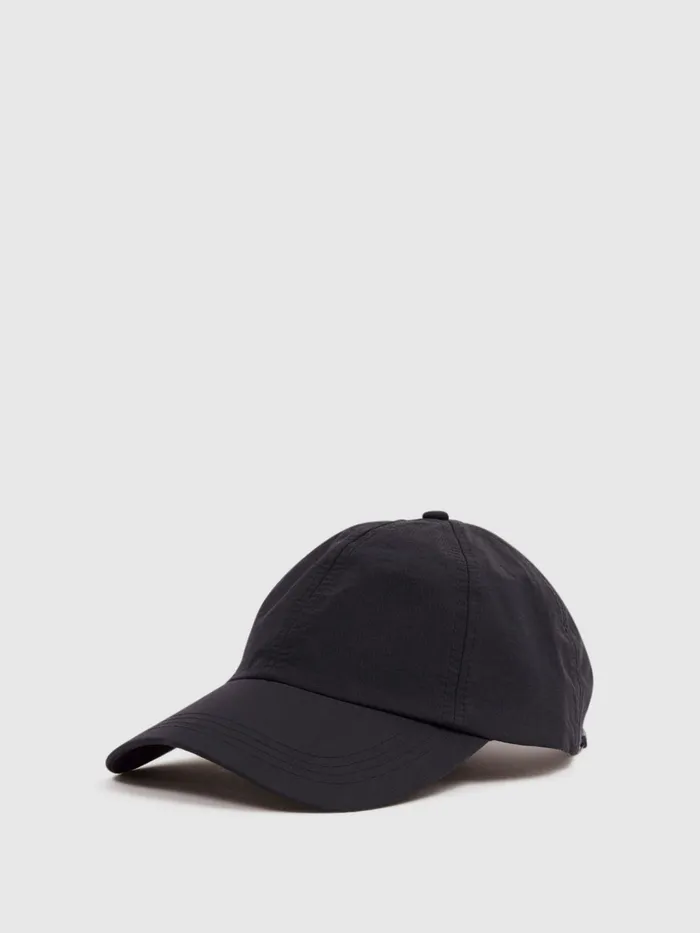 Reiss Scarves Hats and Gloves Fento Ripstop Baseball Cap Black 8211 Men