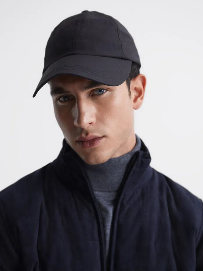 Reiss Scarves Hats and Gloves Fento Ripstop Baseball Cap Black 8211 Men